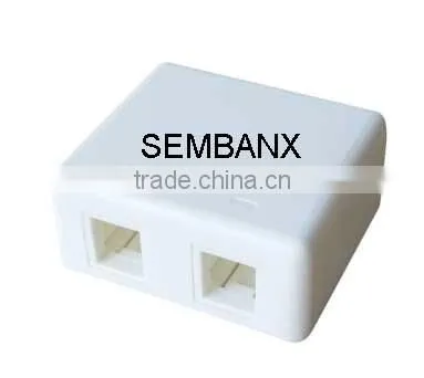 Surface mount box 2 ports empty