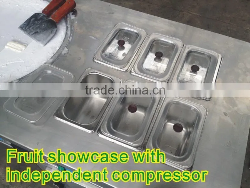 2015 New design fried ice pan CB 2+10 with 450mm big pan