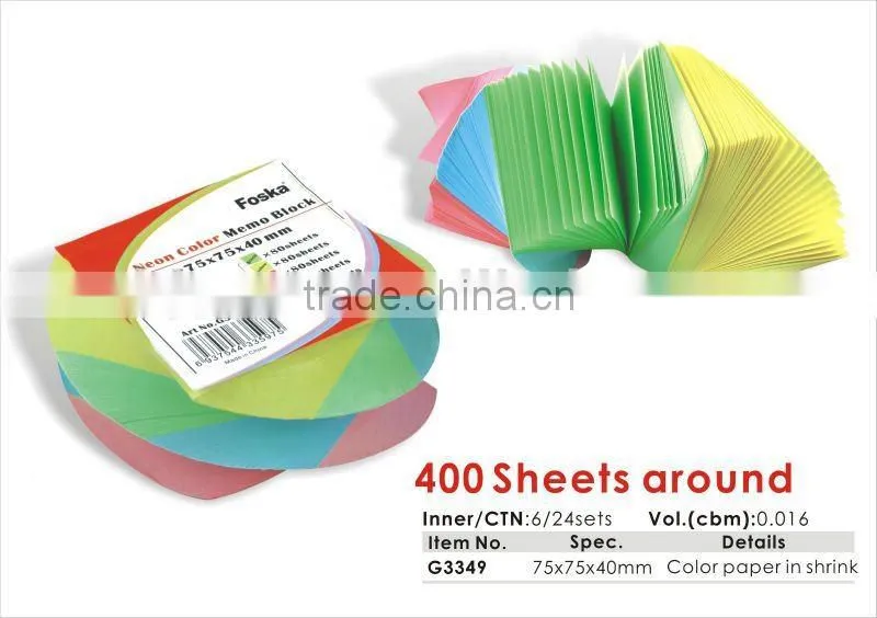 Good Quality White/Color SrickyMemo Notes/Pad/Block