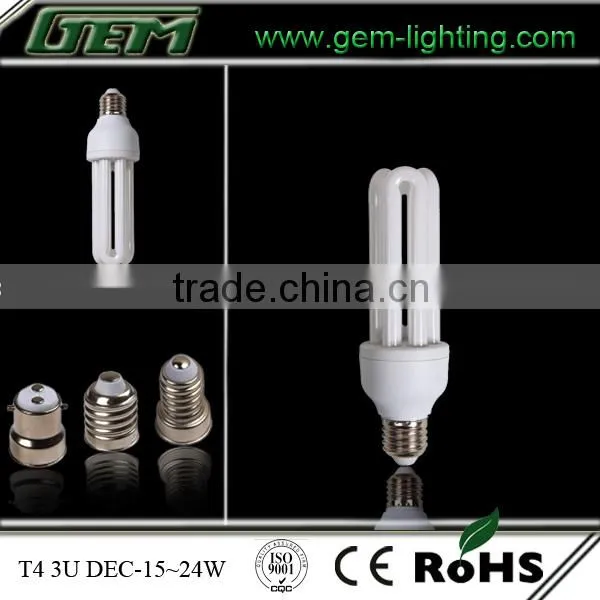 20W Tri-color 8000hrs With ISO9001 3U Energy Saving Lamp