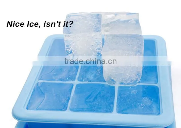 High Quality Custom Silicone Ice Cube Tray with Lid, Personalized Ice Cube Tray Moulds