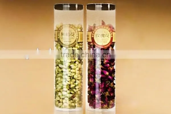 PET plastic packing cylinder box with screw top packing box for cookies nuts