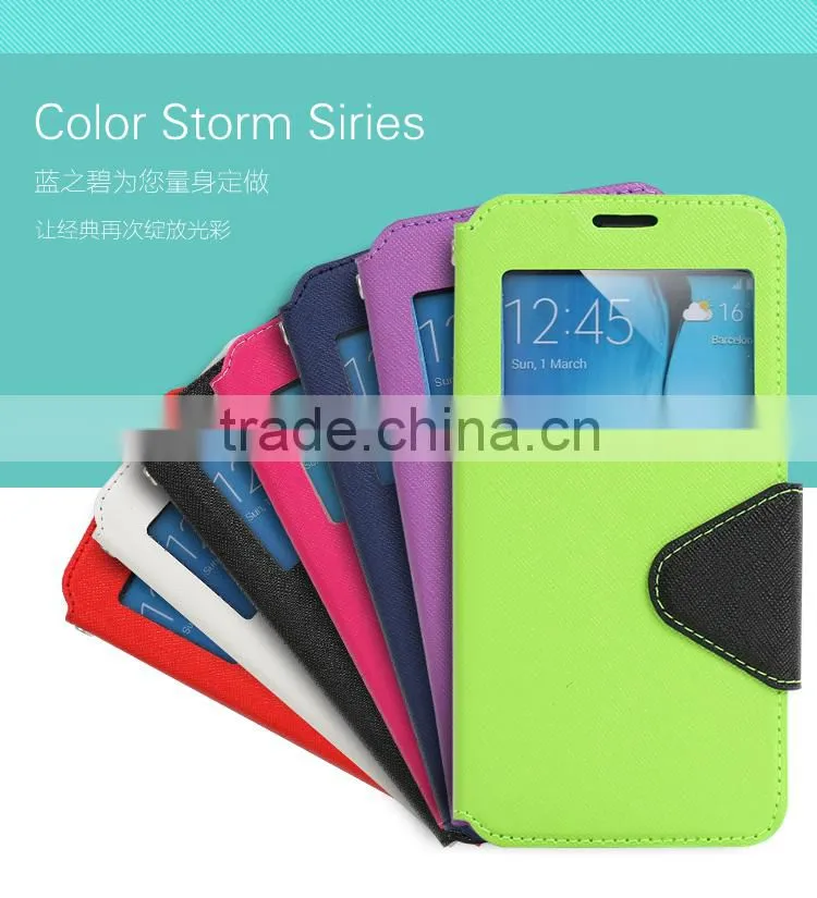 LZB high quality flip pu leather phone cover for Micromax Canvas HD A190