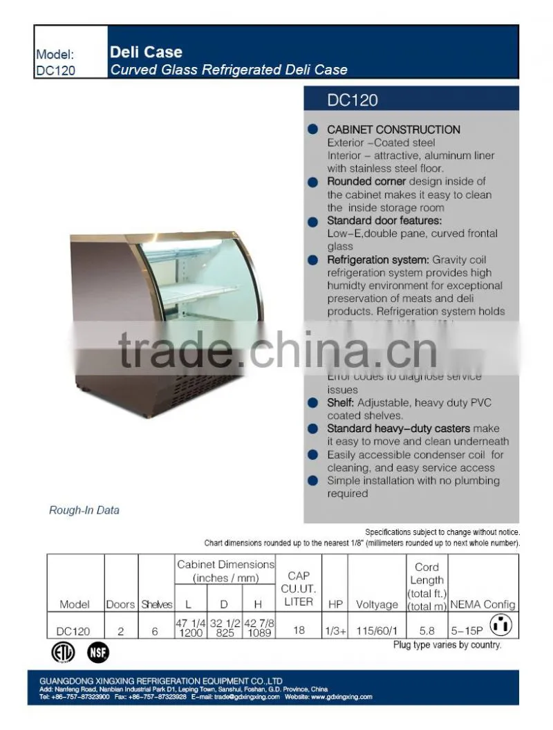 Refrigerated Display,deli case refrigerator showcase_DC120