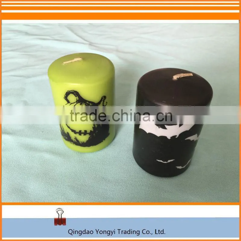 mlti-size scented colorful pillar candle