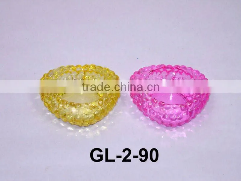 colored painting glass tea light candle holder