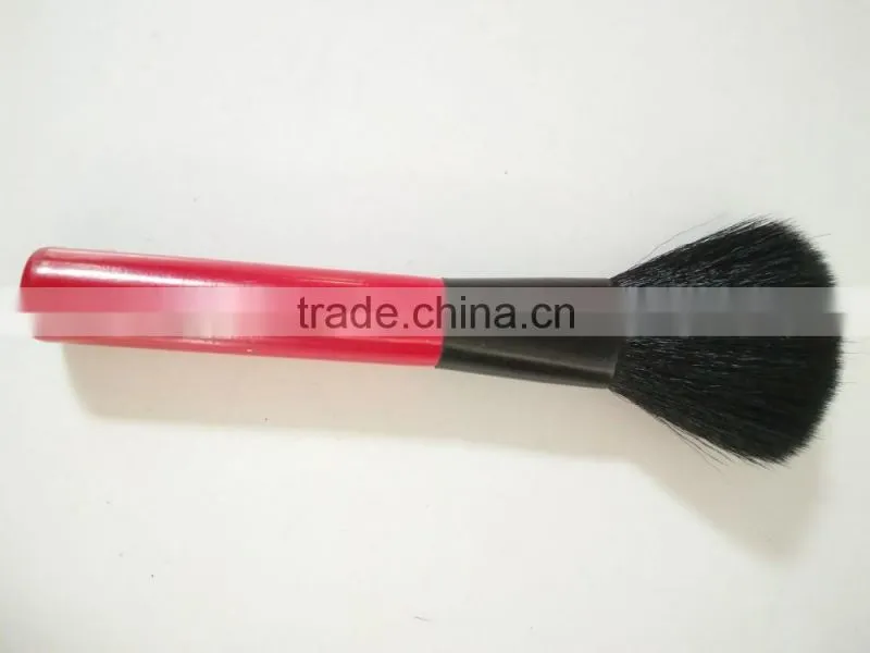 Free sample single synthetic hair brush,red powder cosmetic brush