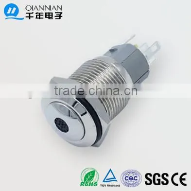 QN16-F4 16mm momentary/latching Metal Push Button Switch