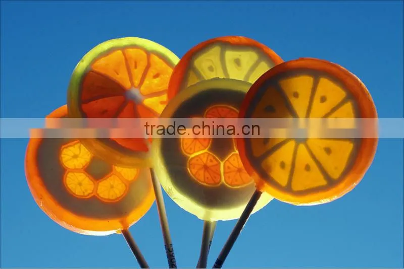 Wholesale Flat lollipops , Flwoer Pattern Sweet Hard Handmade Candy