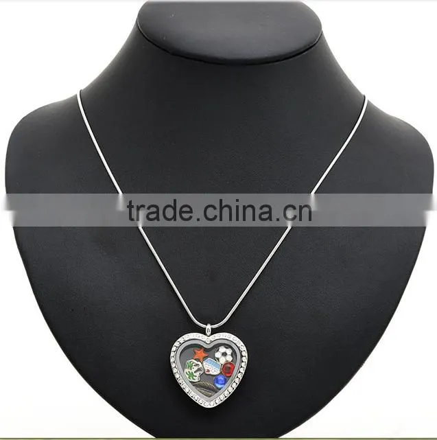 Wholesale silver/black/gold/rose gold plated stainless steel necklace locket