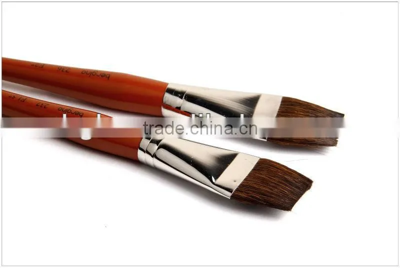 in stock BGN-236 Bergino master professional high qualitty flat shape hose fetlock hair artist brush