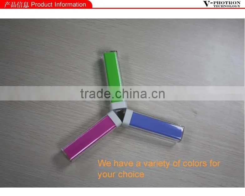 2600mah battery power bank with lipstick shape