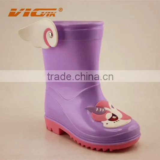 cute design half pvc Mickey rain boots for kids