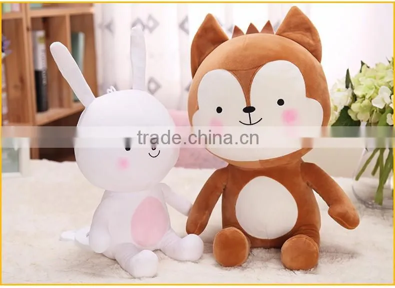 Korea style brown fox with white rabbit dall Korea Descendants of the sun toy Stuffed Dalls