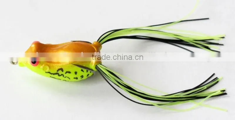 frog fishing lure with 2 sharp hooks