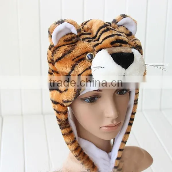 Customized Logo Husky Animal Plush Animal head Hat