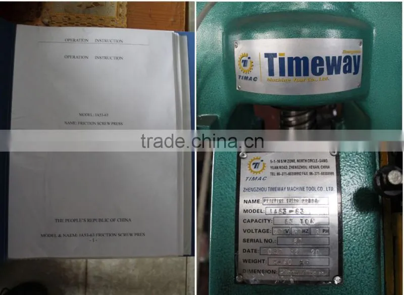 Friction Screw Press(Manual Double Disc Forging Press)