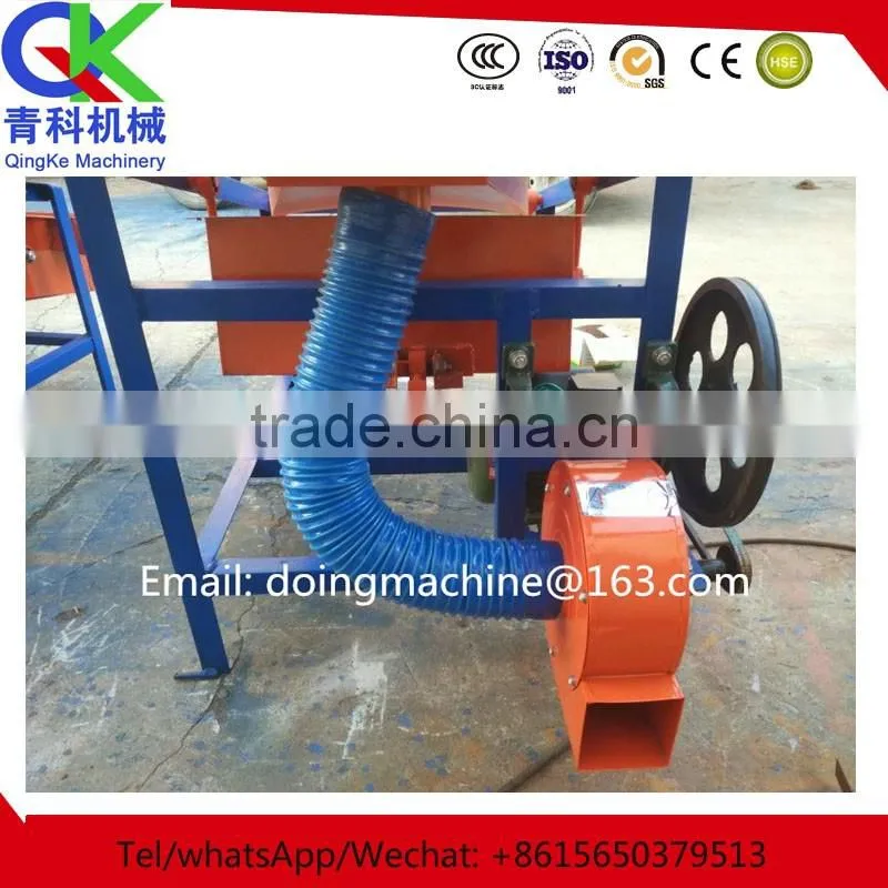 grain processing machine for cleaning and shaking grain