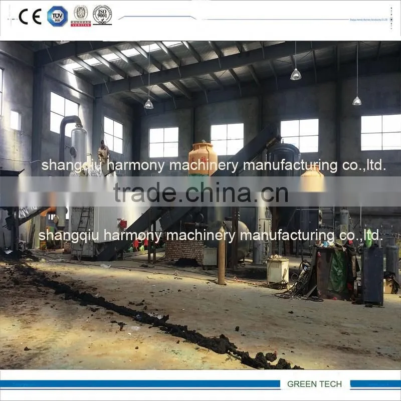 Continuously crude oil refinery gasify pyrolysis plant 40-60tpd