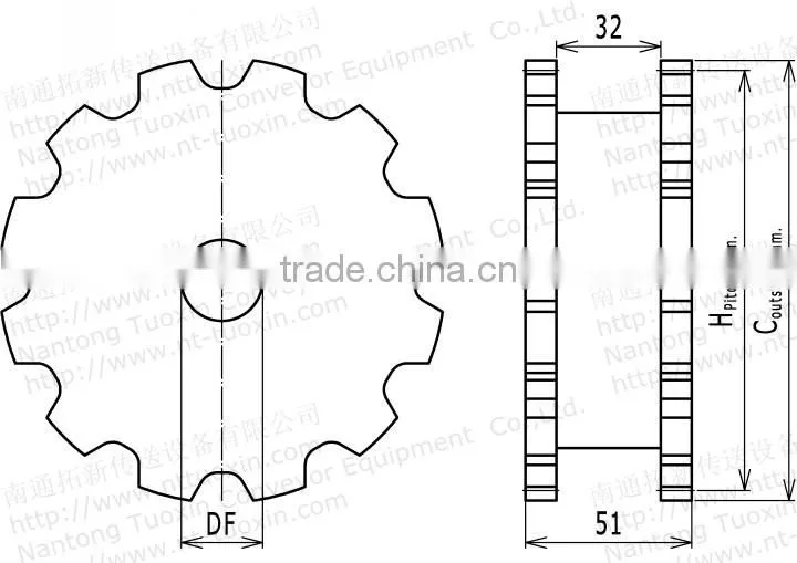 Classic Machined Plastic Chain Sprocket for 7100 Series