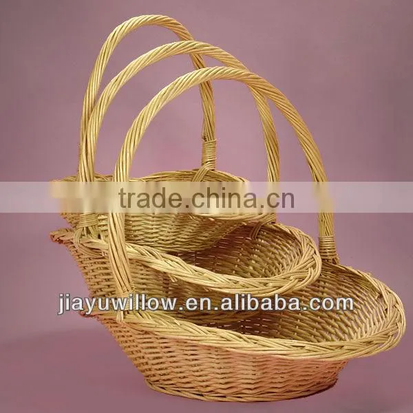 2014 new convenient wicker easter basket with handmade hotsale