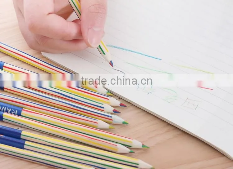 Factory Wholesale 7" Wooden Multi Colored Lead Pencils