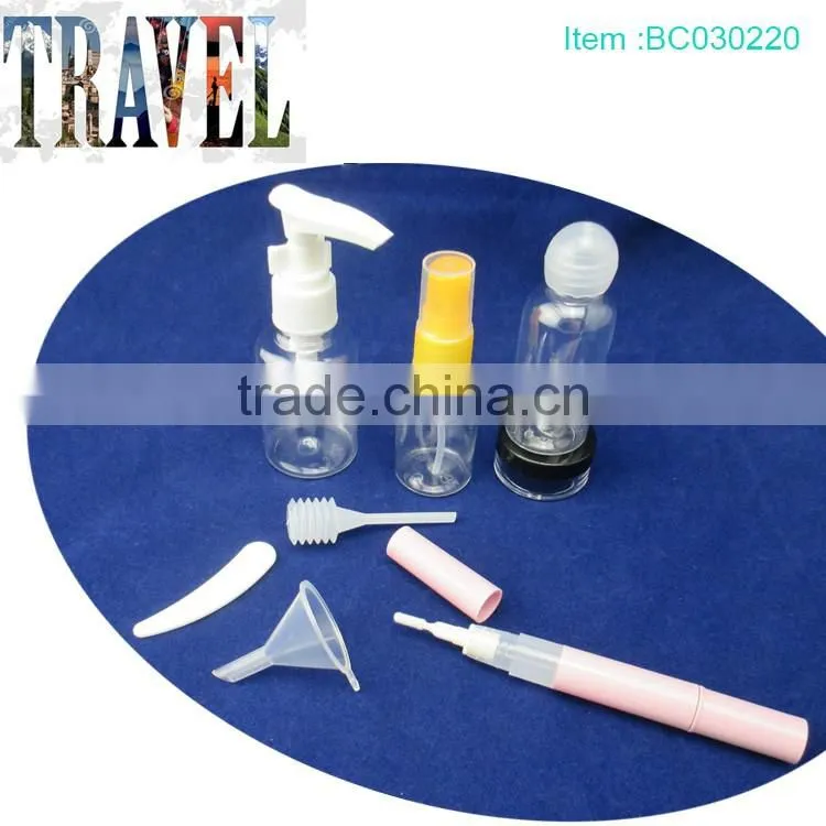 Plastic promotional bathroom travel size containers