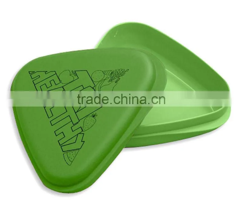 Pastic triangle bento lunch box