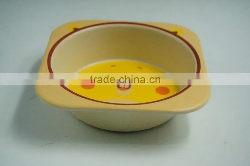 2016 hot selling biodegradable bamboo fibre kid's food bowl
