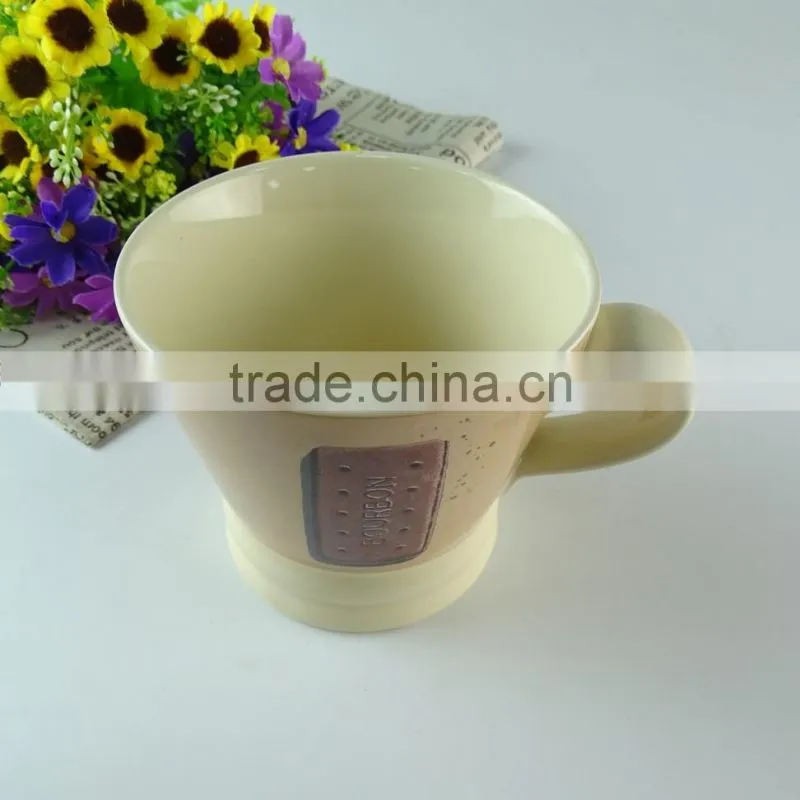Wholesale ceramic mug ,Lovely chocolate mug, cheap glazed ceramic mug