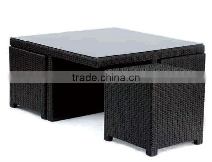 garden rattan furniture small table set square tube set kids