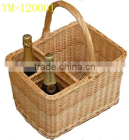 High quality cheap mini wicker wine basket