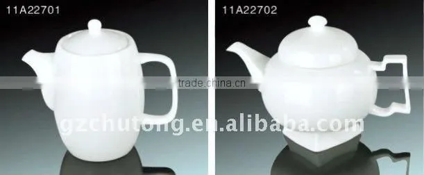Fine bone china white ceramic coffee and tea pot