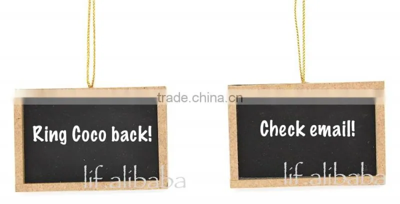 Wooden mini blackboard ; Wooden mini chalkboard ; Wooden mini message board