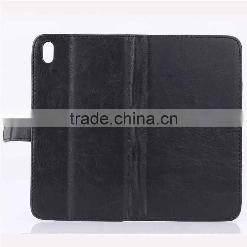 High quality crazy-horse PU card bumper/pocket cell phone case for HTC