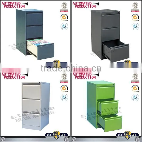 Custom 3 drawer metal cabinet with wheat straw drawers