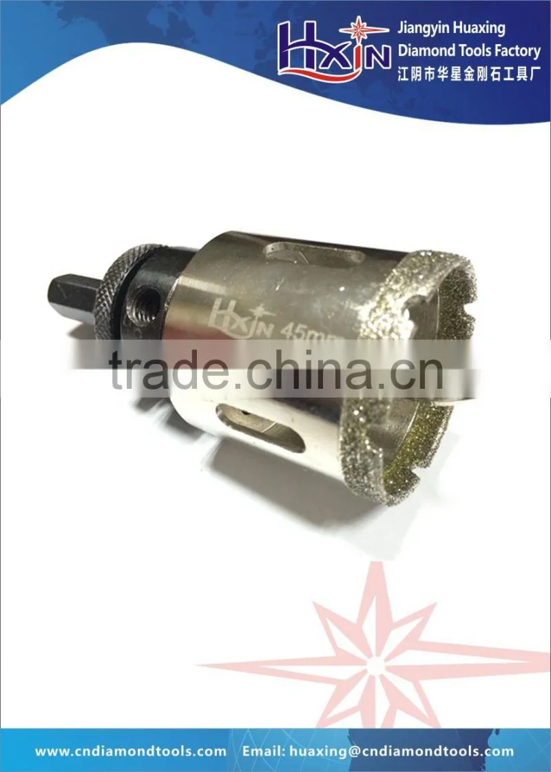Electroplated diamond core drill for granite/Diamond concrete core drills /Electroplated diamond portable hole saw for drilling/