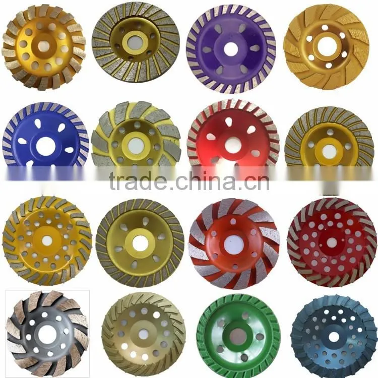 150 mm turbo row diamond grinding disc cup wheel for concrete floor 6" cutting tools for stone abrasive polishing grinder