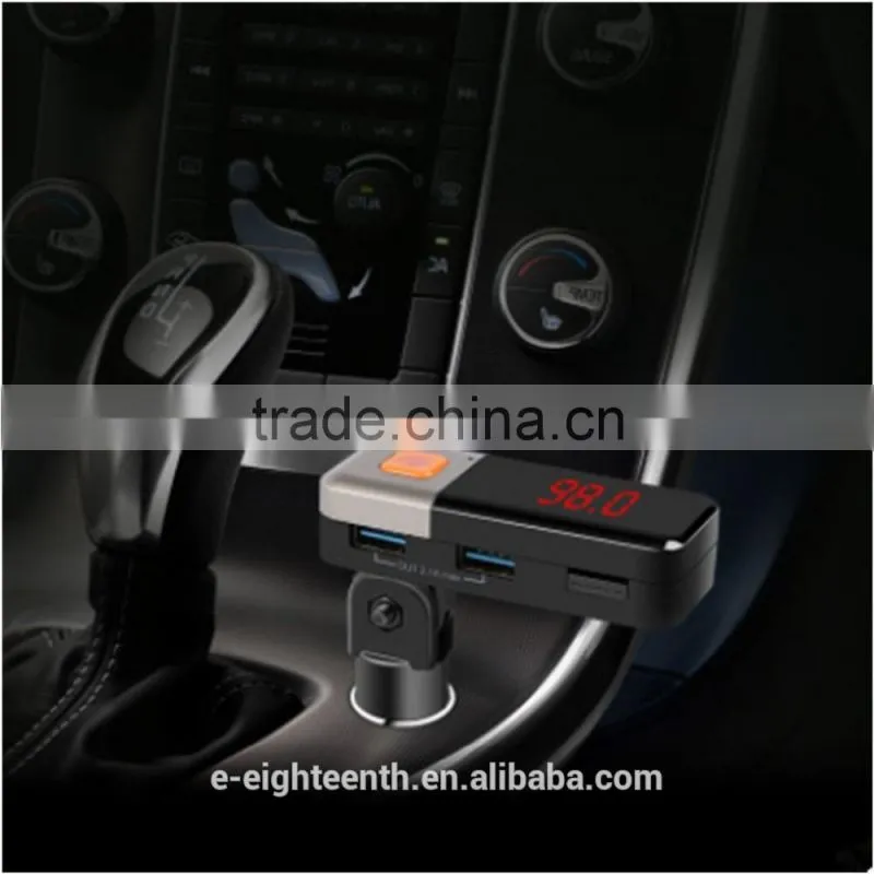 2016 new arrival USB Car Charger model Bluetooth handsfree Car FM Transmitter MP3 Player