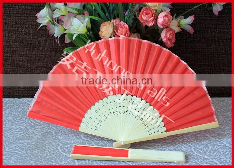 Promotional colorful silk hand fan