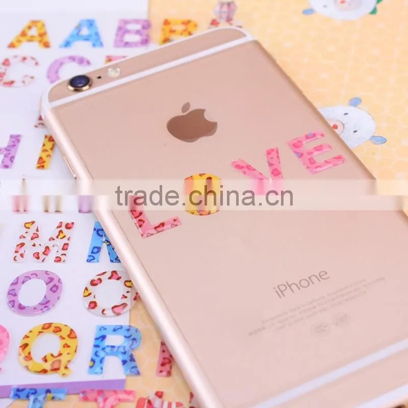 Cartoon Number Figures 3D Decoration Removable PVC Epoxy Sticker