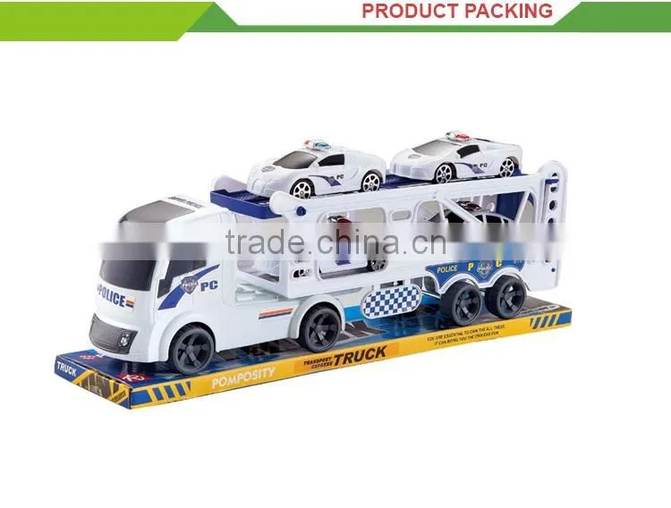 Wholesale friction inertia police toy diecast model truck toys model