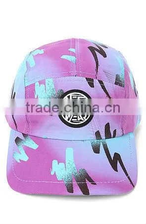 Purple baseball cap and hat wholesale custom sport hat 5 panel