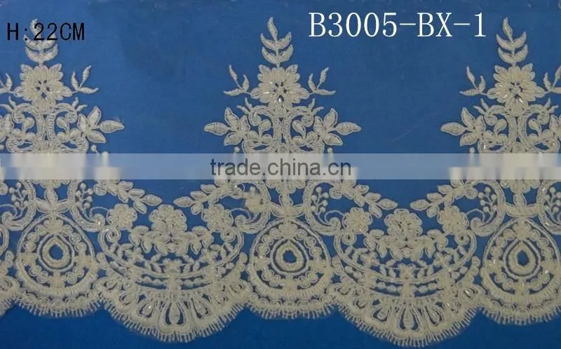 chinese Factory Directly selling embroidery lace trim for bridal With Bottom Price