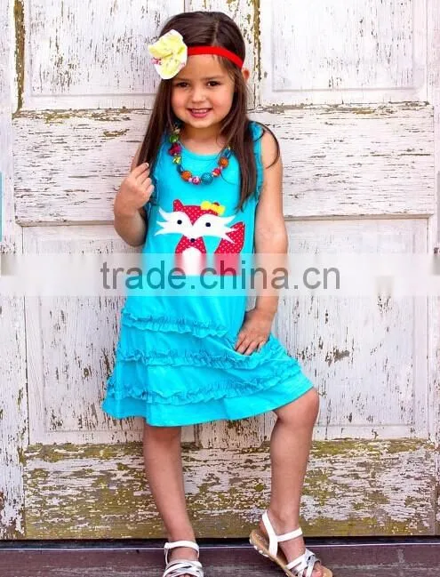 kids ruffle dress cotton girls kids ruffle dress fashion summer casual children baby kids ruffle dress