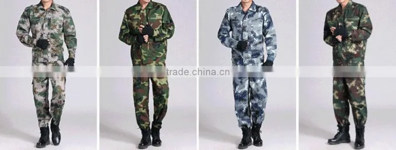Latest Chinese Custom Black Army Suit Military Camouflage Uniform for Women