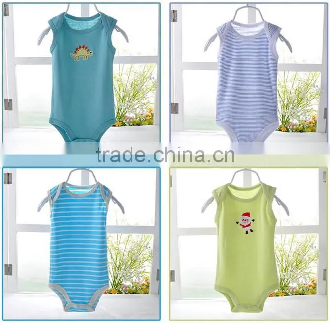 unisex stripe/applique custom made infant organic cotton smocked infant summer wear camo organic designer baby romper