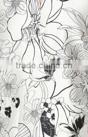 2014 summer women printed satin chiffon tops