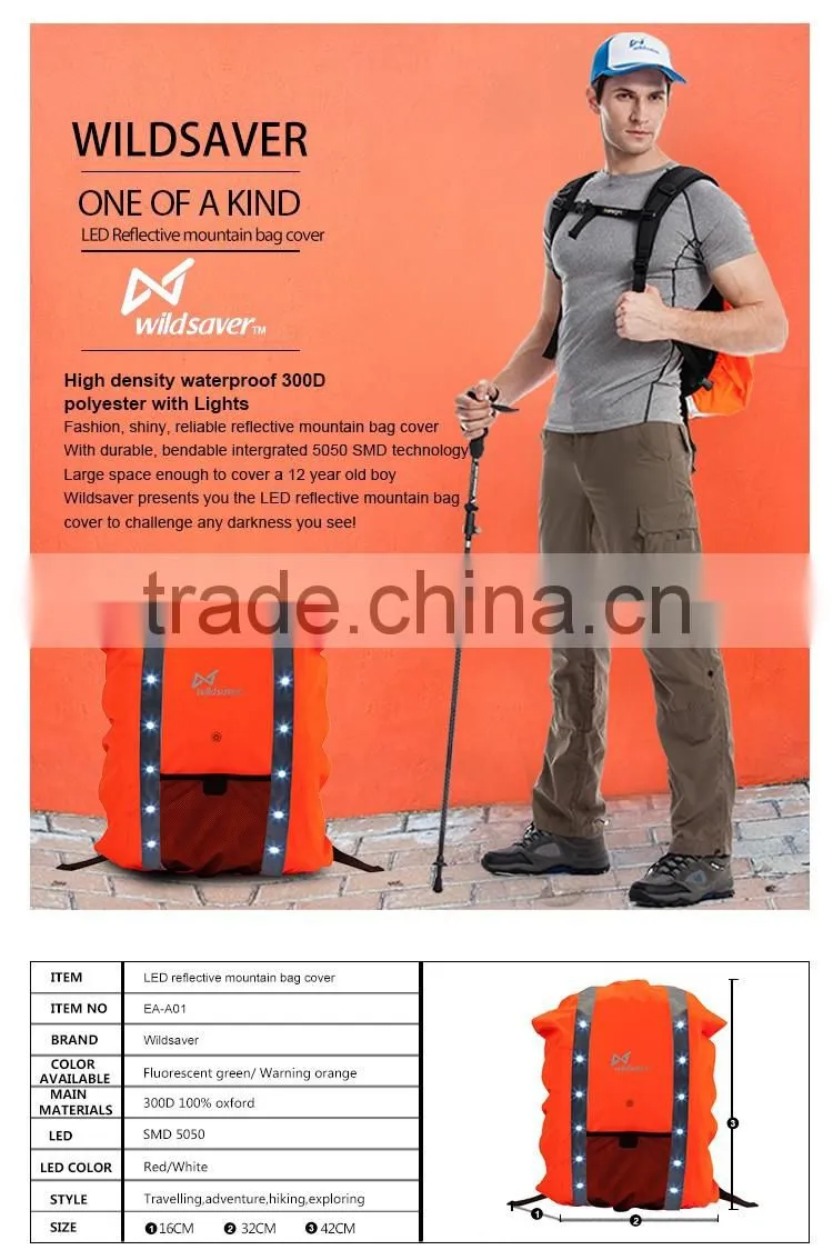 Custom LED safety school bag rain cover