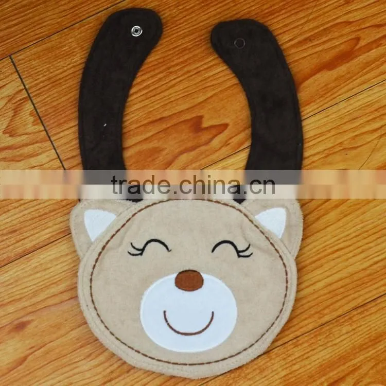 Waterproof cute bear face baby bibs